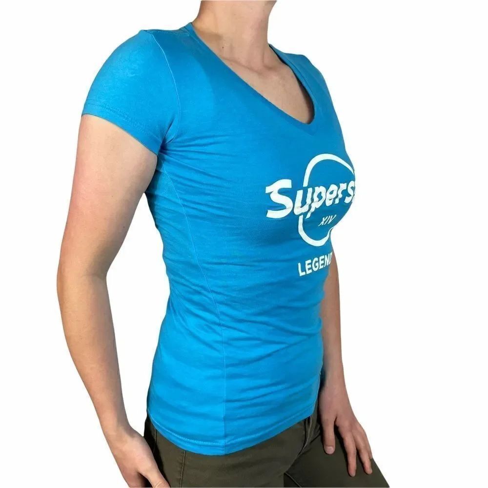 Superstar Legends Blue V Neck Top - Picture 2 of 6